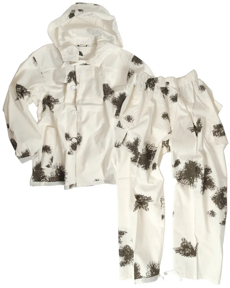 Mil-Tec BW Traje de Camuflaje Nieve Algodón 2 Piezas - Equipamiento Táctico Profesional