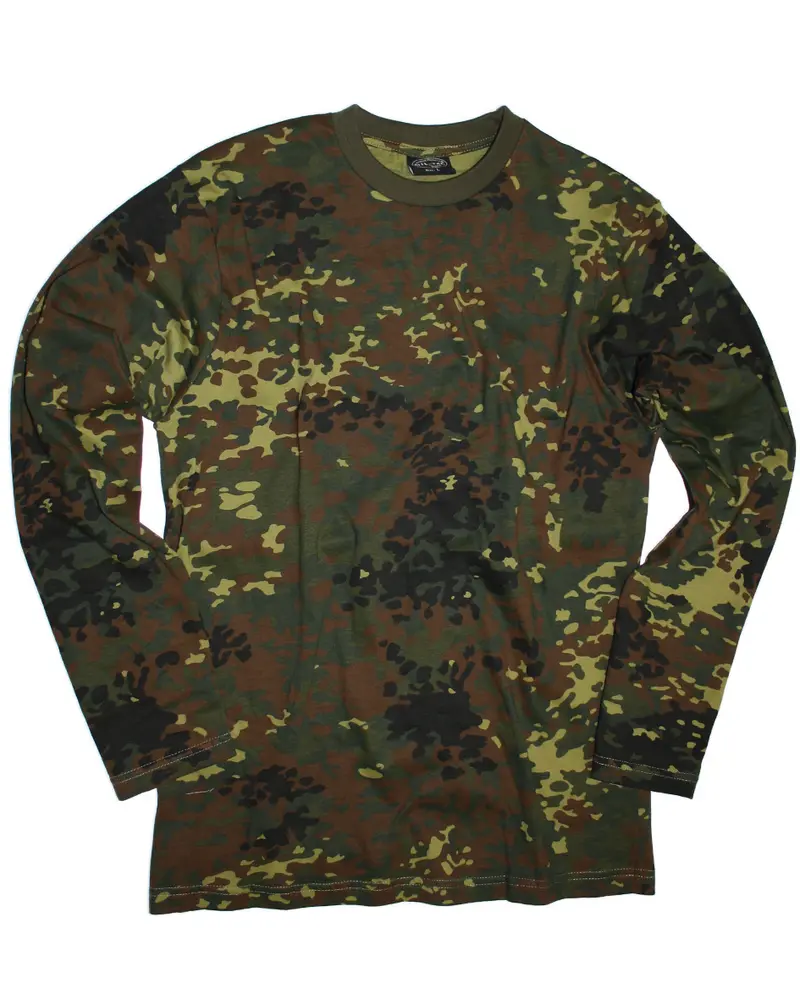 Mil-Tec Camiseta Manga Larga CO Flecktarn - Camuflaje Militar Táctico