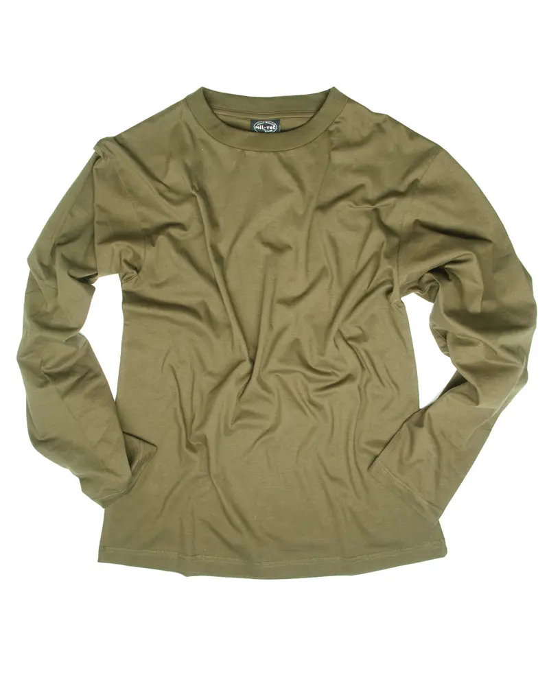 Mil-Tec Camiseta Manga Larga CO Oliva - Prenda Táctica Militar