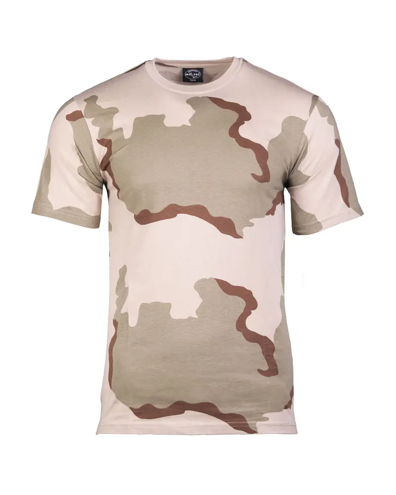 Mil-Tec Camiseta Táctica Camuflaje Desert 3 Colores - T-Shirt Militar Tarn