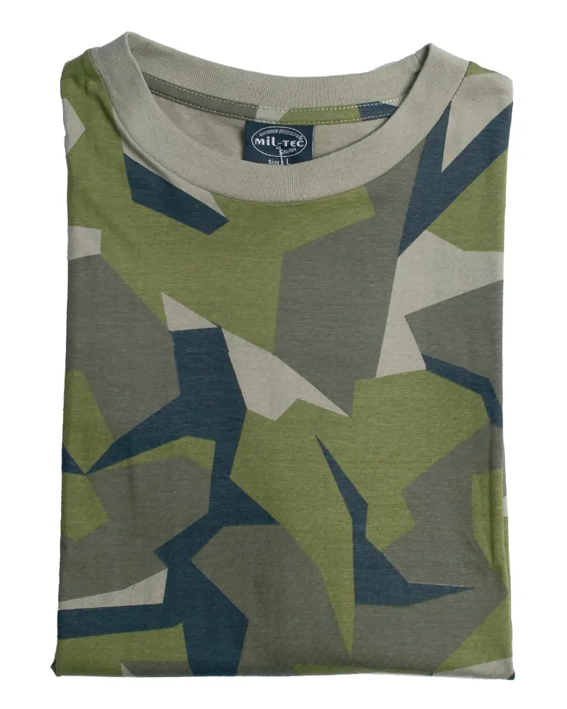 Mil-Tec Camiseta Táctica Camuflaje Sueco Tarn Schwedisch - Ultraligera 125g