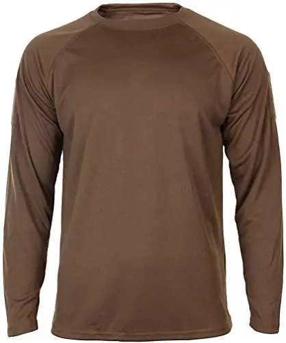 Mil-Tec Camiseta Táctica Manga Larga Quick Dry Dark Coyote