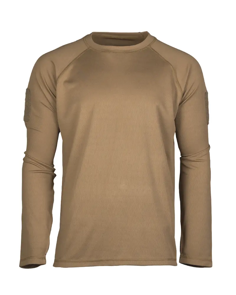 Mil-Tec Camiseta Táctica Quick Dry Manga Larga Dark Coyote