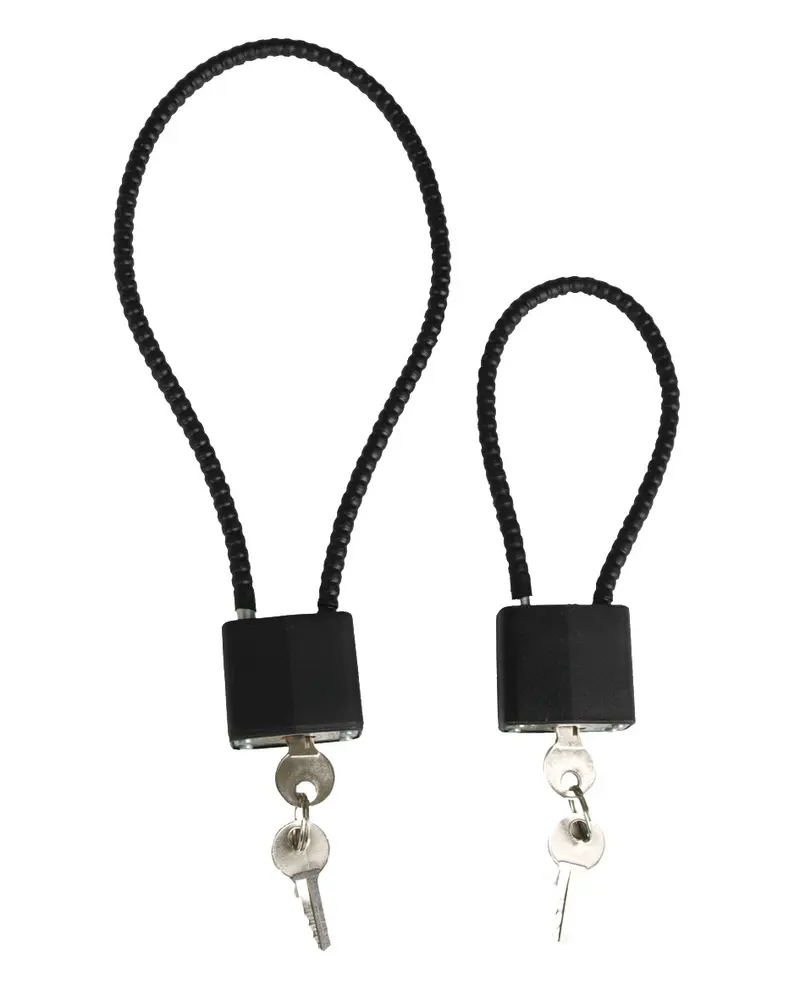 Mil-Tec Candado Cable Acero Negro 200mm - Seguridad Portátil Camping