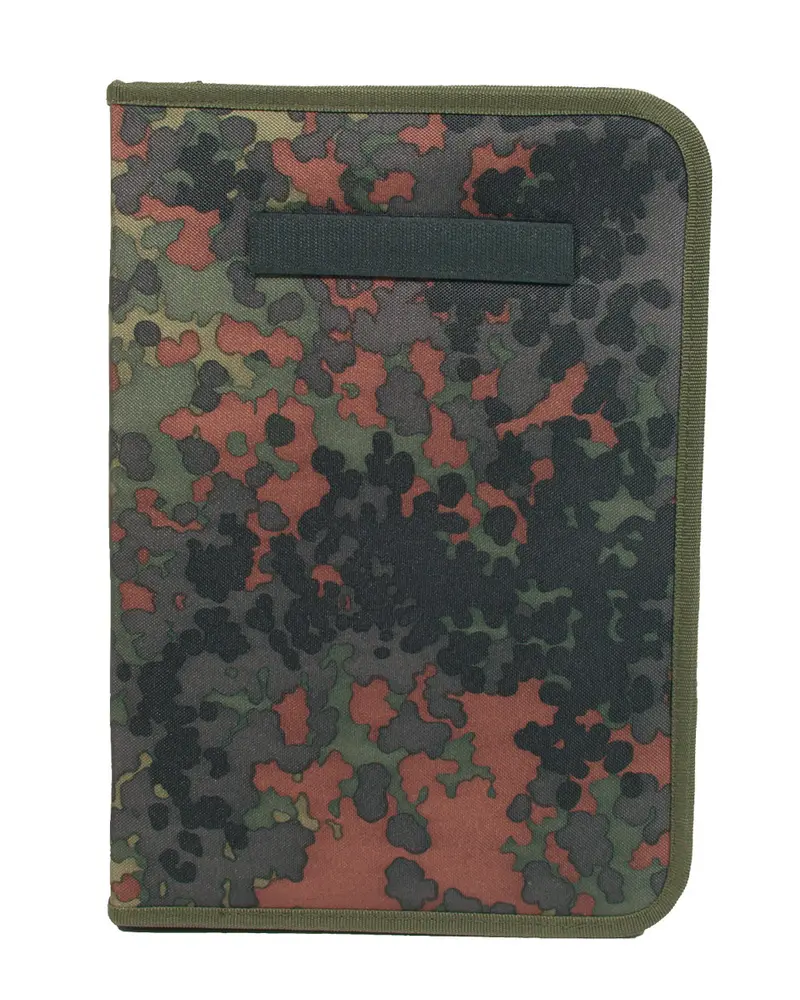 Mil-Tec Carpeta Portadocumentos A4 Flecktarn - Carpeta Militar Táctica Camuflaje