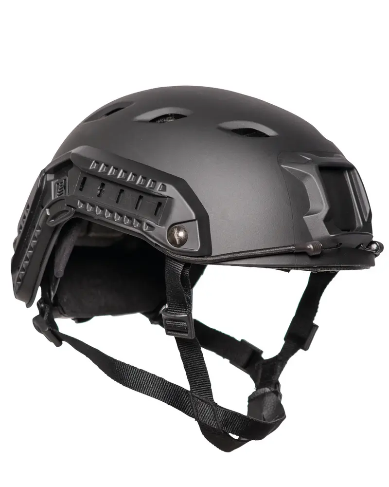 Mil-Tec Casco Paracaidista US HELM Fast con Sistema de Raíles Negro Táctico