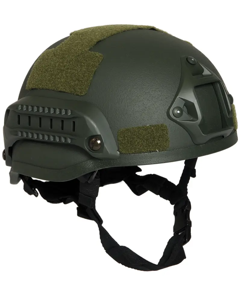 Mil-Tec Casco Táctico MICH 2002 con Raíles - Color Oliva