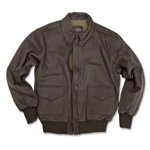 Mil-Tec Chaqueta Aviador A2 Cuero Marrón - Estilo Militar Clásico