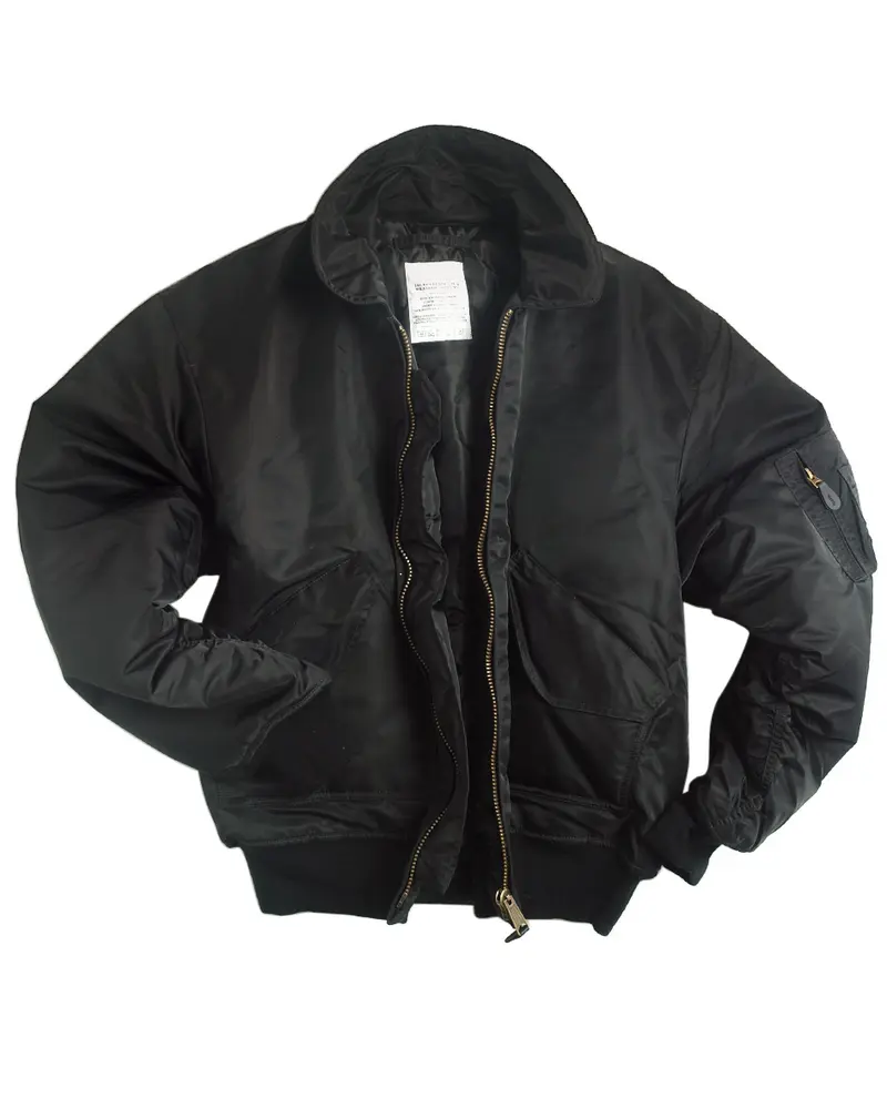 Mil-Tec Chaqueta Aviador CWU Basic Negra - Cazadora Militar Táctica