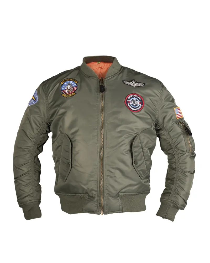 Mil-Tec Chaqueta Aviador MA1 Kids Oliva - Estilo Militar Auténtico para Niños