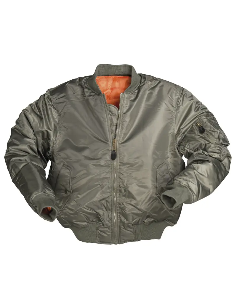 Mil-Tec Chaqueta Bomber MA-1 Militar Oliva - Cazadora Aviador Estilo Americano