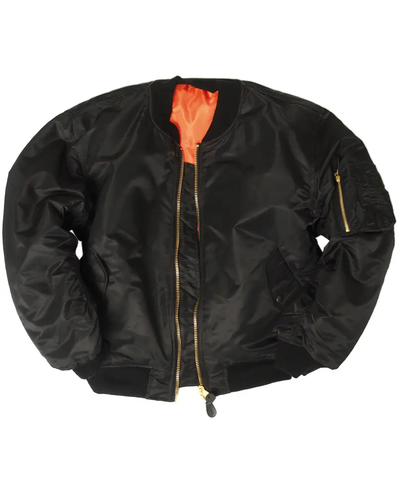 Mil-Tec Chaqueta Bomber MA1 Basic Negra - Estilo Militar Clásico