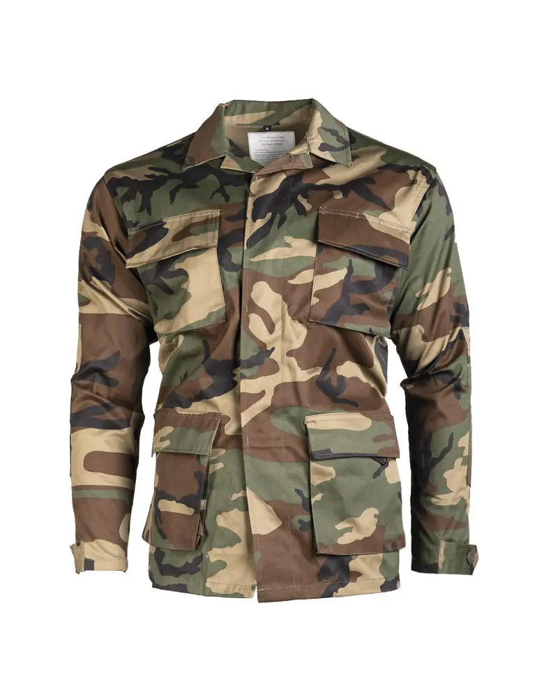 Mil-Tec Chaqueta Militar BDU Woodland - Chaqueta Táctica Camuflaje Bosque
