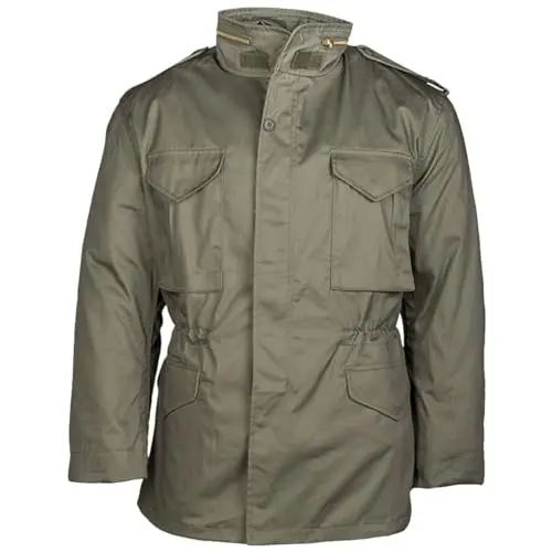 Mil-Tec Chaqueta Militar M65 Campo US Feldjacke Oliva - Estilo Táctico Resistente