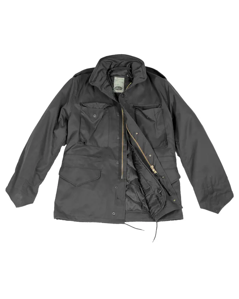 Mil-Tec Chaqueta Militar M65 Field Jacket Negra - Estilo Táctico Resistente