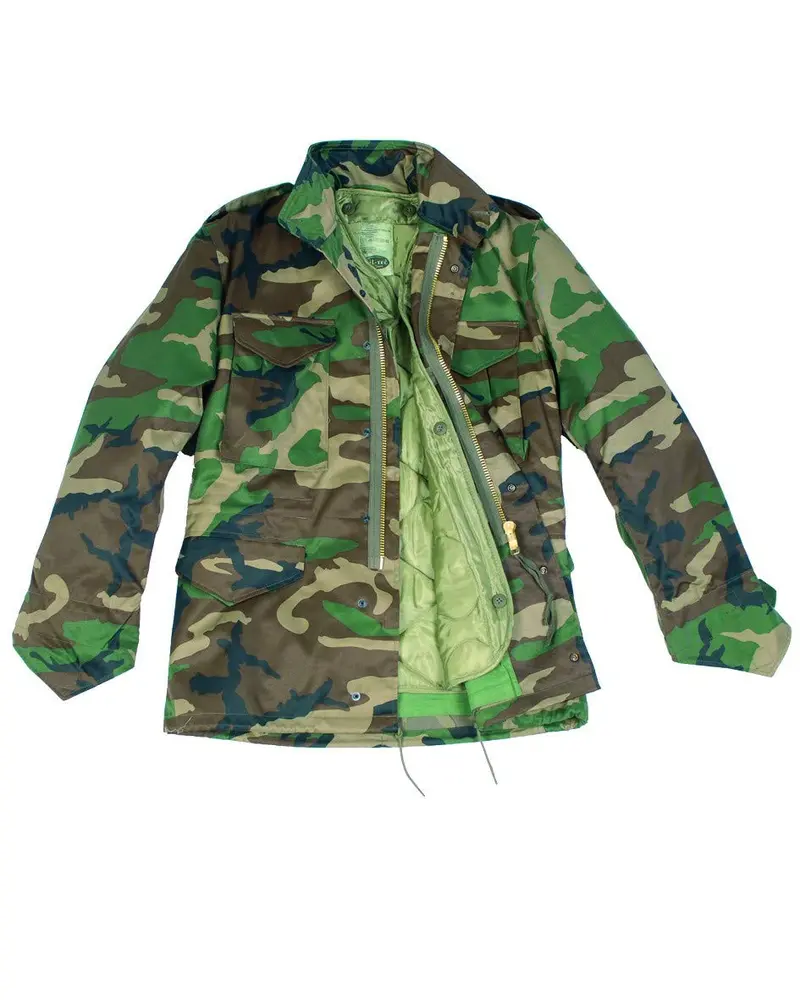 Mil-Tec Chaqueta Militar M65 Woodland para Niños - Estilo Campo Americano