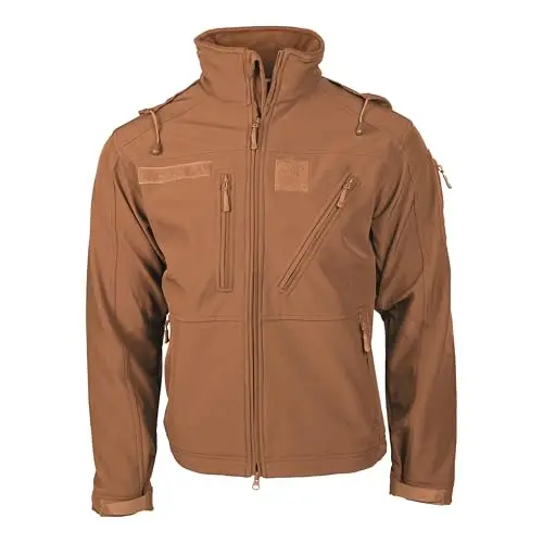 Mil-Tec Chaqueta Táctica Softshell Coyote SCU 14 - Resistente al Viento y Agua