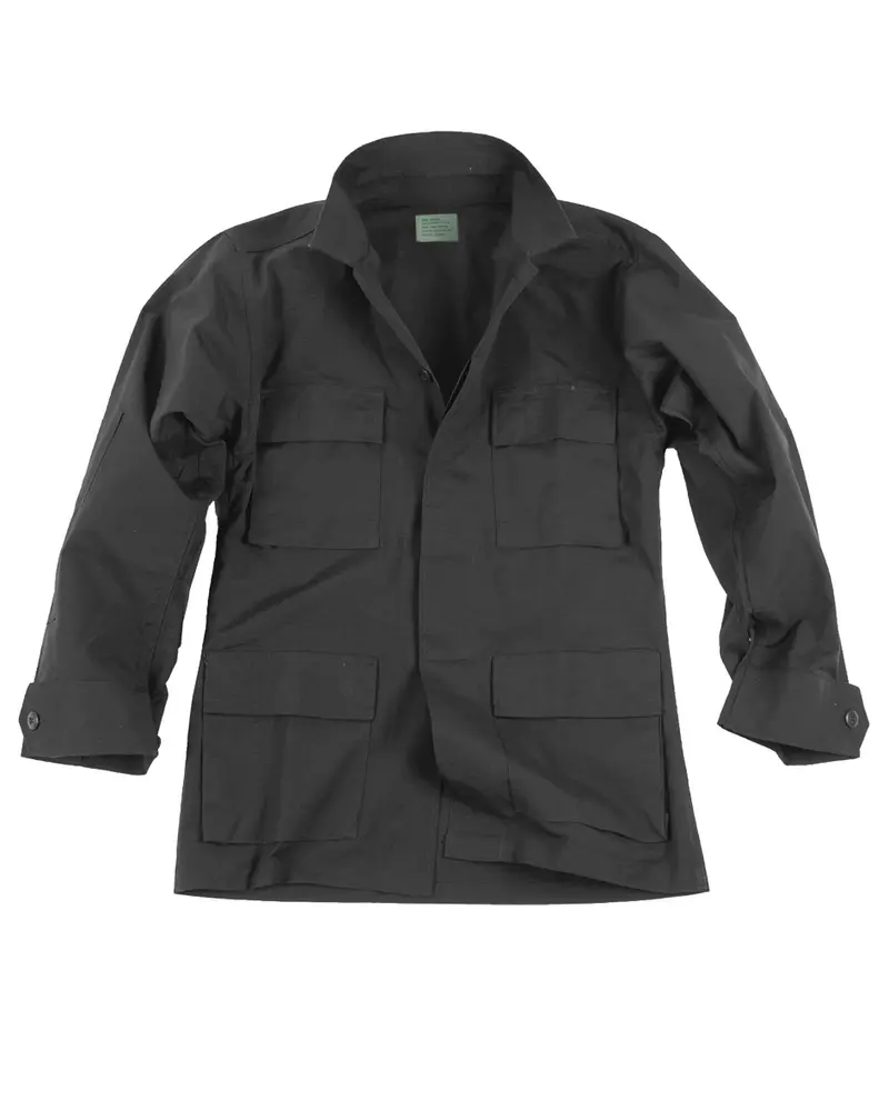 Mil-Tec Chaqueta Táctica US BDU Militar Negra - Resistente y Funcional