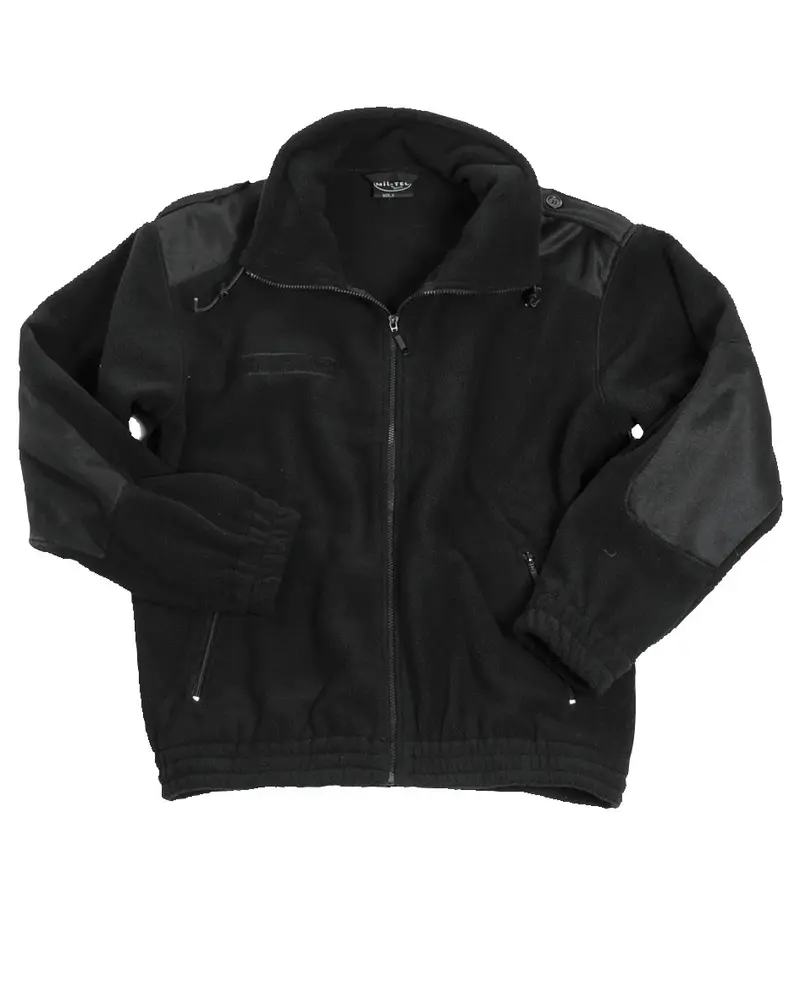 Mil-Tec Chaqueta Térmica Fleece Negro - Protección Contra el Frío Militar