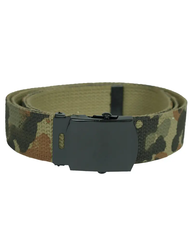 Mil-Tec Cinturón Militar Cotton Flecktarn - Camuflaje Táctico Transpirable
