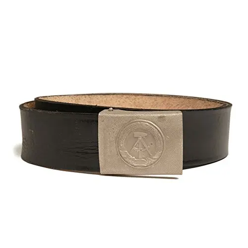 Mil-Tec Cinturón Militar de Cuero con Hebilla de Metal - Estilo Soldado Alemán
