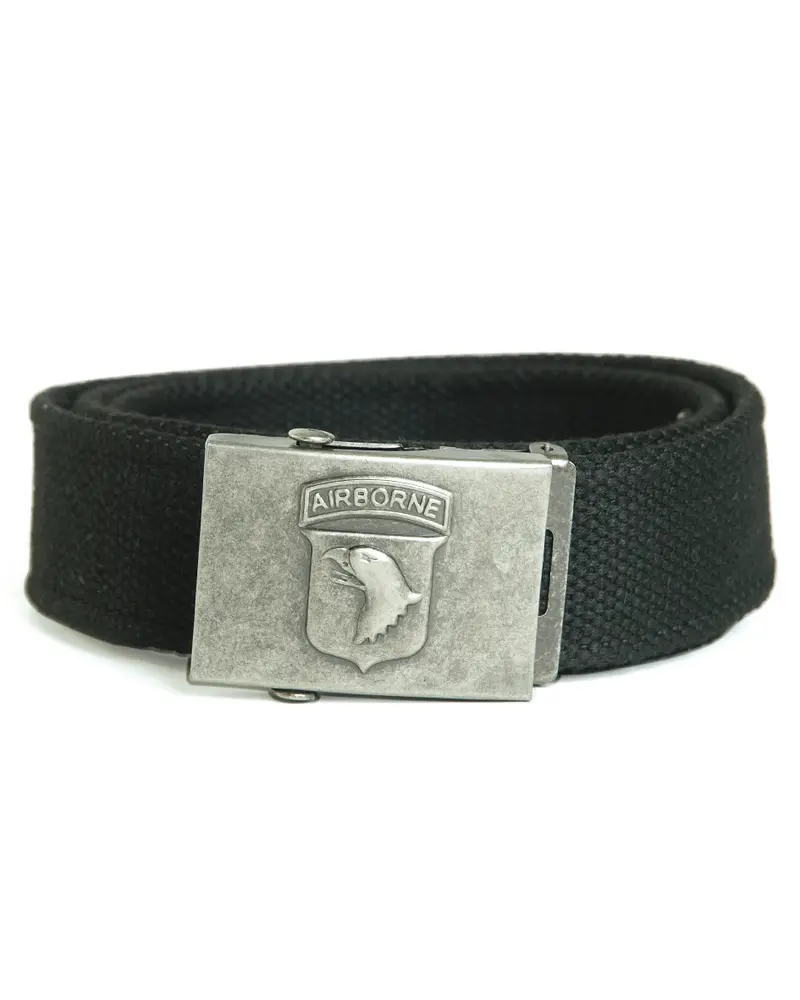 Mil-Tec Cinturón Táctico Airborne Buckle 40mm Negro - Resistente y Ajustable