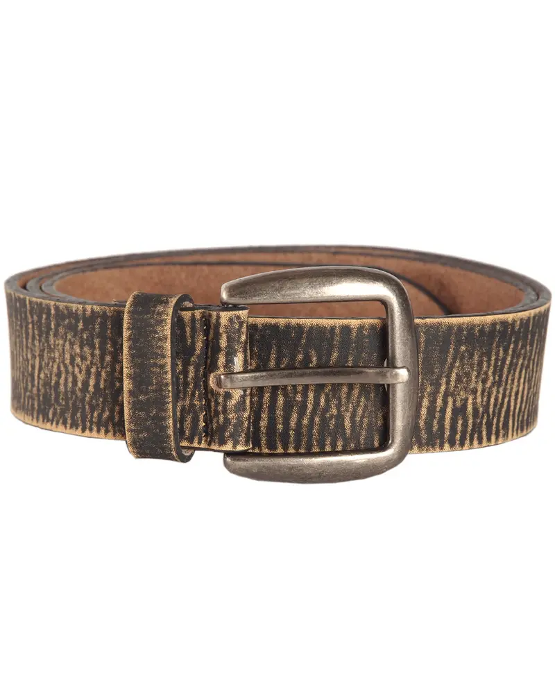 Mil-Tec Cinturón Táctico de Cuero Negro Vintage - Resistente para Actividades al Aire Libre