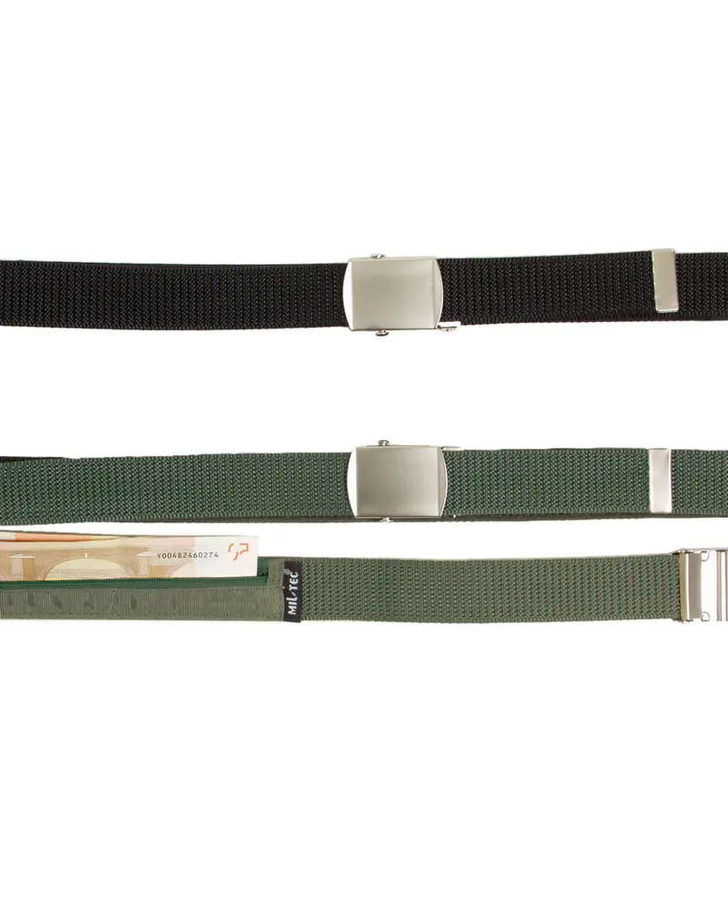 Mil-Tec Cinturón Táctico US Geldgürtel 30mm Negro Militar