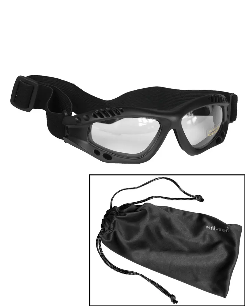 Mil-Tec Commando Brille Air Pro - Gafas Tácticas Ultraligeras con Sistema Anti-Vaho