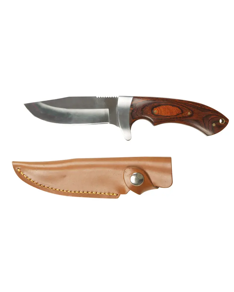 Mil-Tec Cuchillo de Caza con Mango de Madera 105mm - Hunting Knife