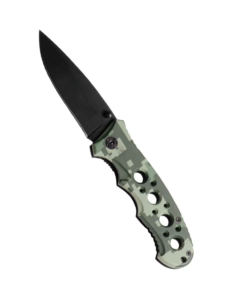 Mil-Tec Cuchillo Táctico de Una Mano con Empuñadura Perforada AT-Digital