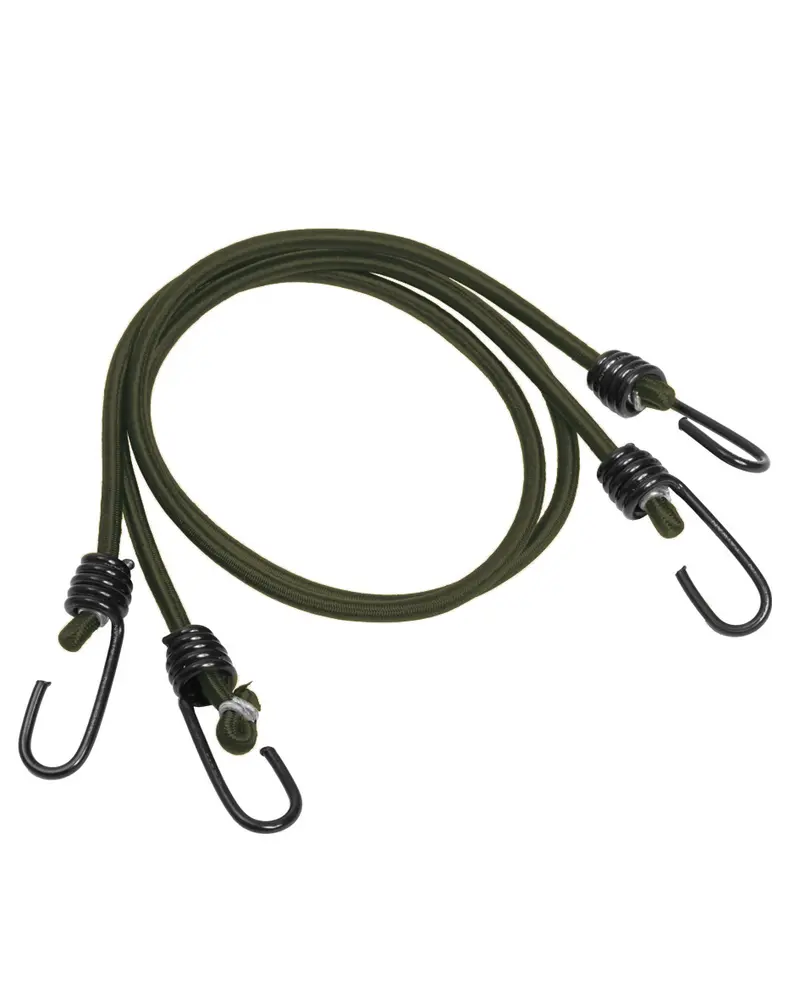 Mil-Tec Cuerda Elástica con Ganchos (Par) Color Oliva - Expanderschnur Militar