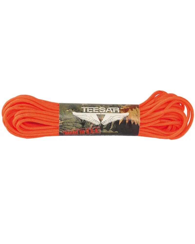 Mil-Tec Cuerda Paracord 100 Pies Naranja - Cuerda Táctica Resistente para Supervivencia y Camping