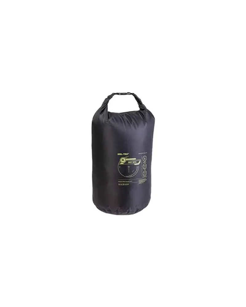 Mil-Tec Dry Bag 5L Schwarz - Bolsa Estanca Impermeable para Camping y Deportes Acuáticos