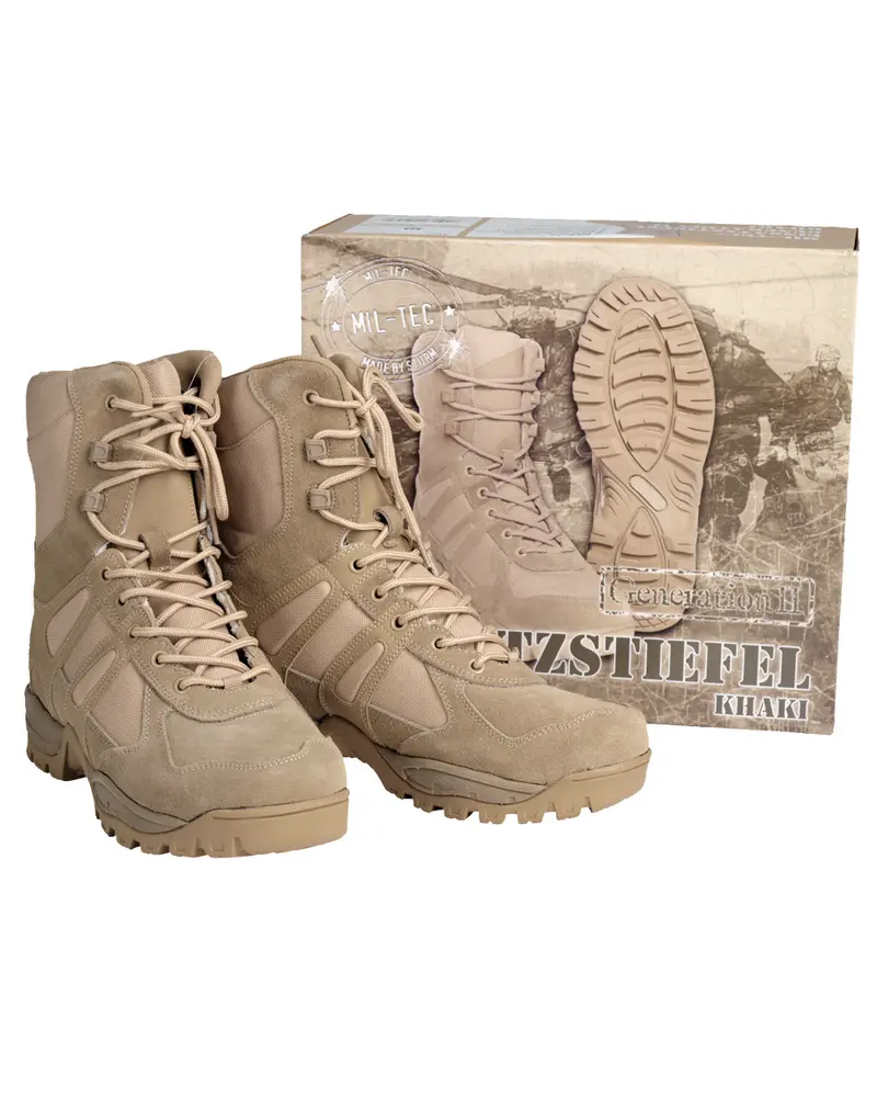 Mil-Tec Einsatzstiefel Gen.II Khaki - Botas Tácticas Militares de Seguridad