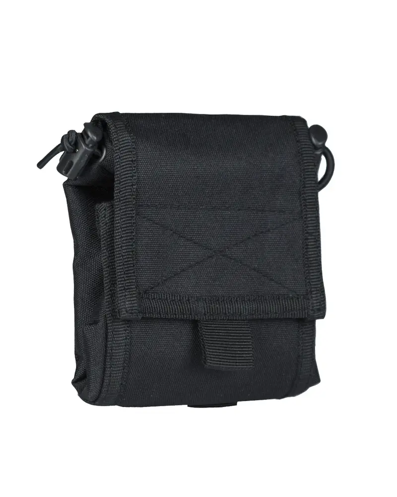 Mil-Tec Empty Shell Pouch Collaps Schwarz - Bolsa Plegable para Vainas Vacías