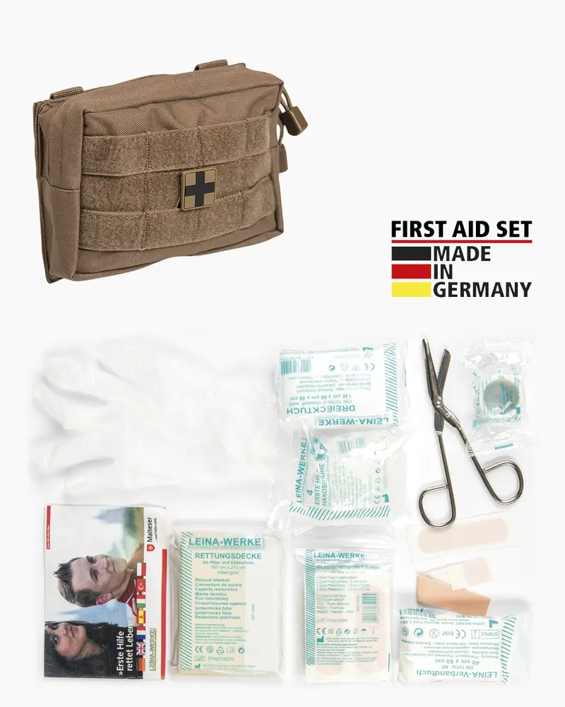 Mil-Tec First Aid Set Leina Pro Botiquín Táctico 25 Piezas Dark Coyote