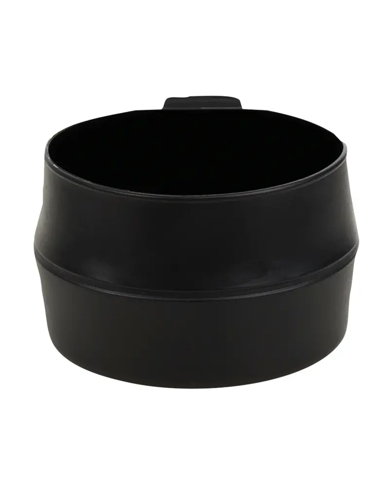 Mil-Tec Fold-A-Cup Vaso Plegable Negro 600ml - Taza Camping Ultraligera