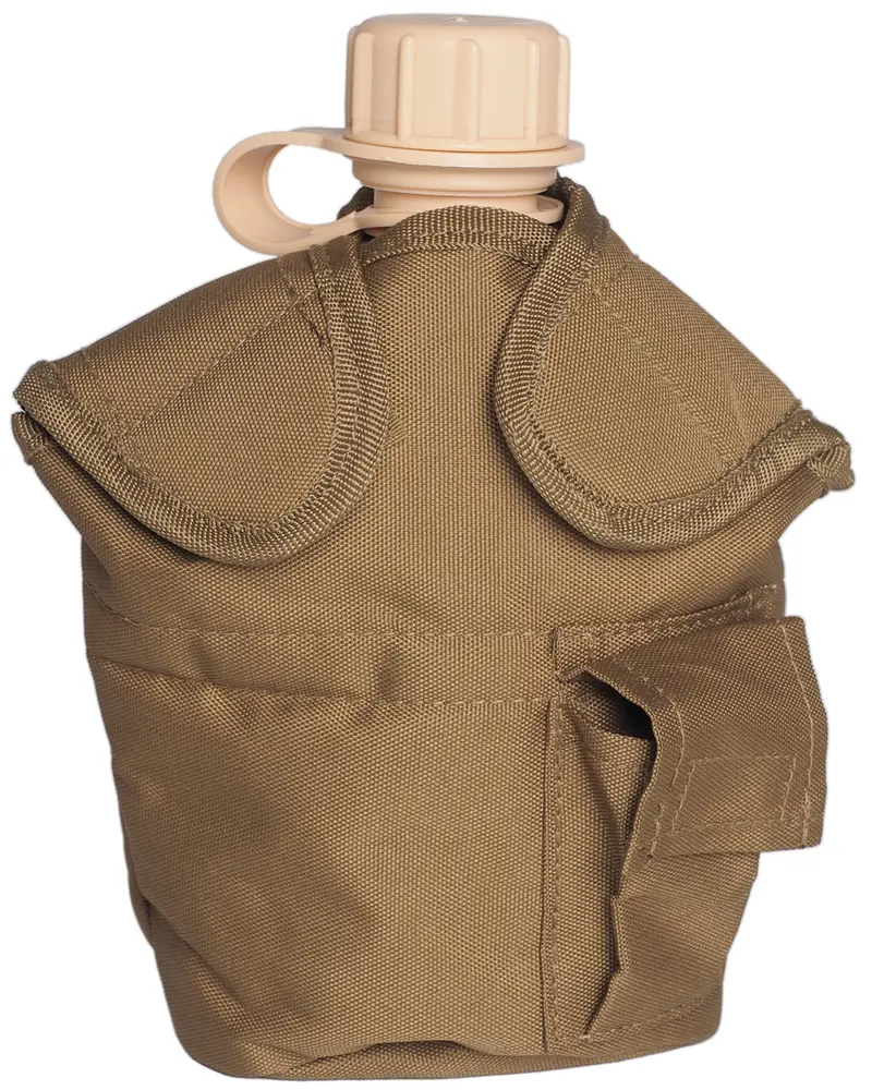 Mil-Tec Funda Cantimplora MOLLE US-Style Coyote - Portacantimplora Táctica Militar