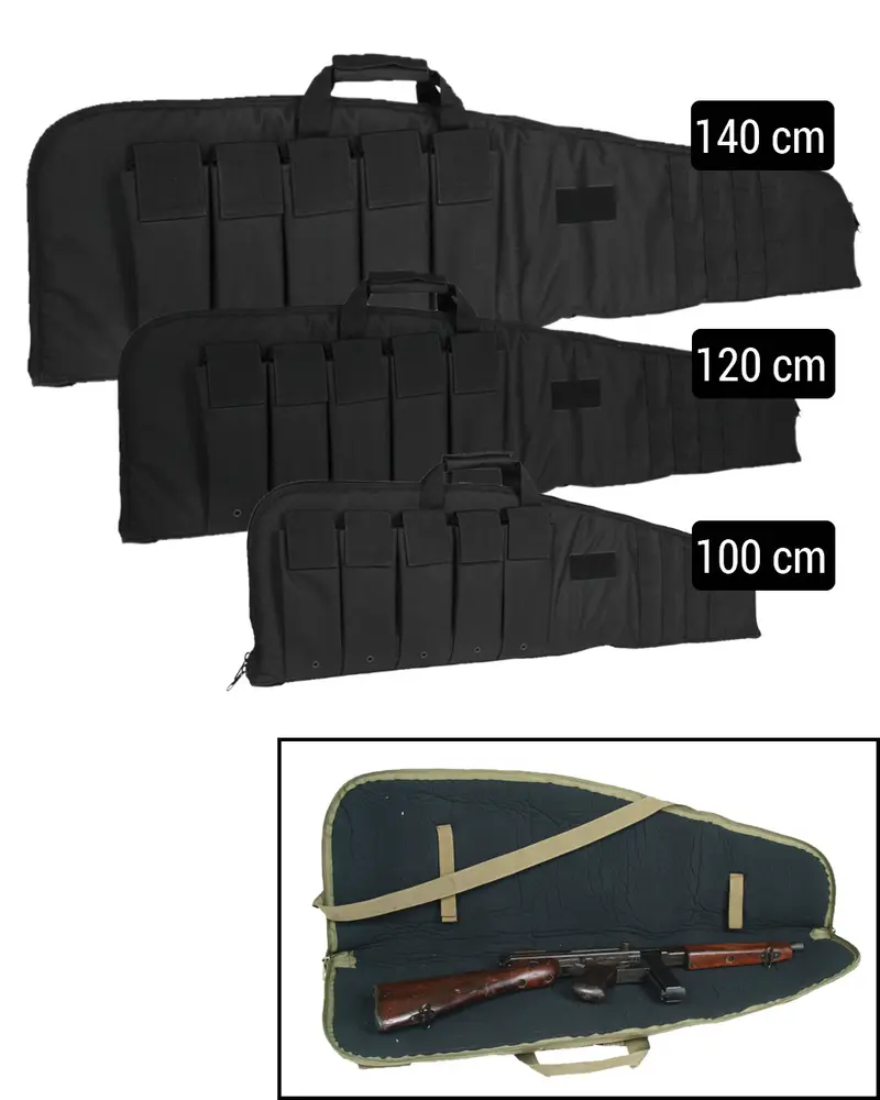 Mil-Tec Funda para Rifle Táctica con Correa 100cm Negro