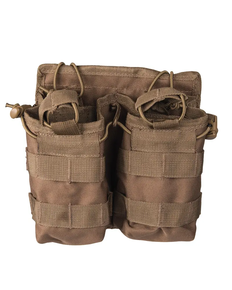 Mil-Tec Funda Táctica Doble Cargadores Open Top Dark Coyote - Acceso Rápido