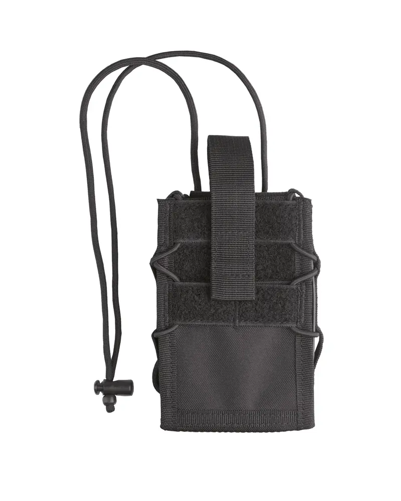 Mil-Tec Funda Táctica MOLLE Negra - Bolsa Multiusos Sistema MOLLE