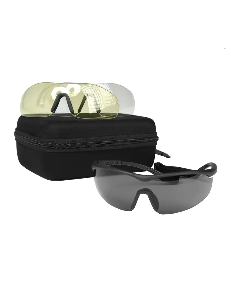 Mil-Tec Gafas de Protección Set ANSI EN 166 - Kit Completo Gafas Deportivas y Laborales