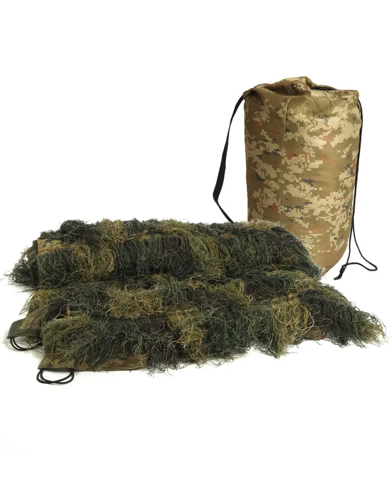 Mil-Tec Ghillie Cover Anti Fire Pro 140x100cm Woodland - Manta Táctica Ignífuga