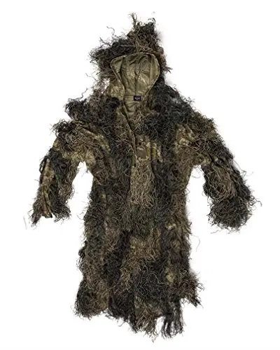 Mil-Tec Ghillie Parka Anti Fire WL - Chaqueta Táctica de Camuflaje Tridimensional