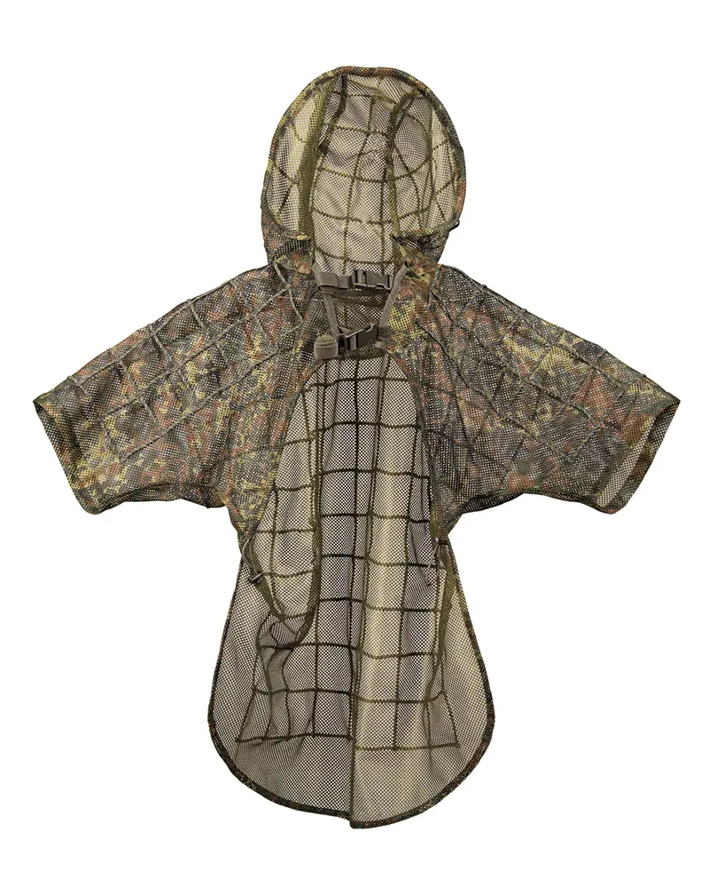 Mil-Tec Ghillie Sniper Umhang Flecktarn - Poncho Camuflaje Militar Ultraligero