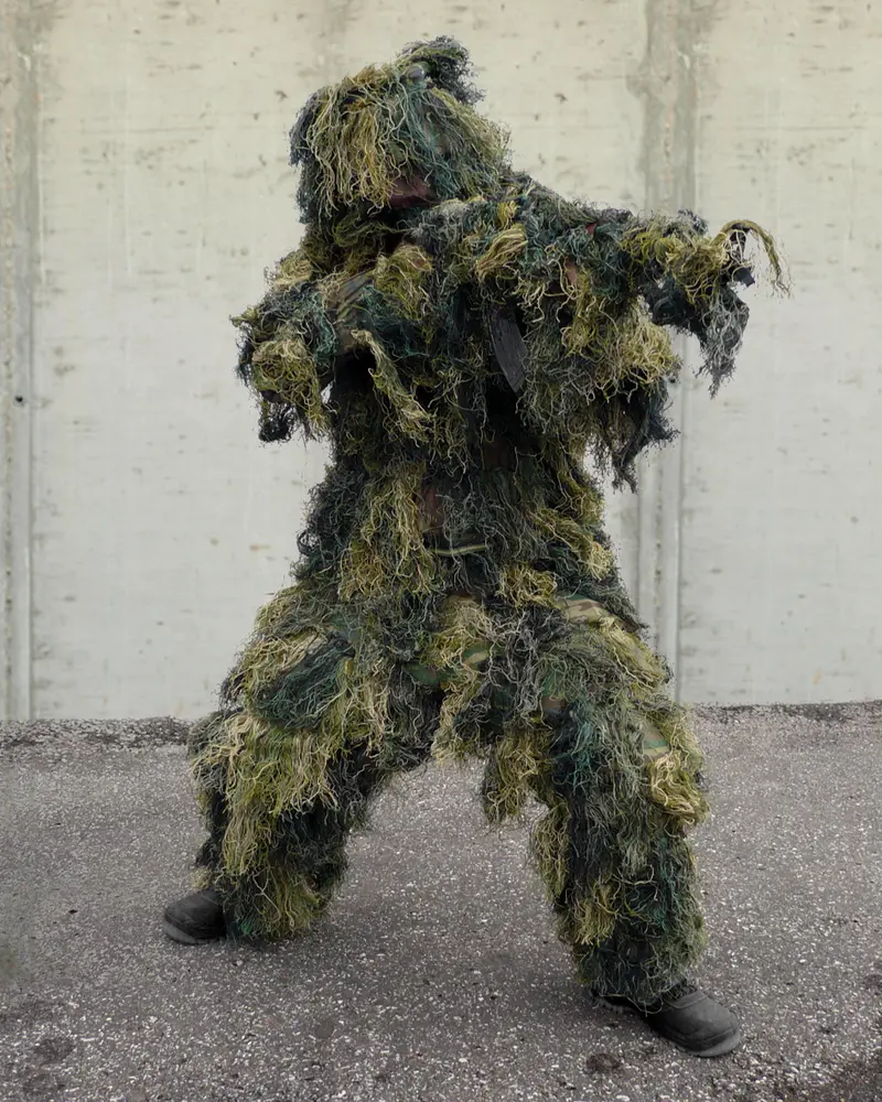 Mil-Tec Ghillie Suit Anti Fire Pro 4 Piezas - Traje Camuflaje Profesional Ignífugo