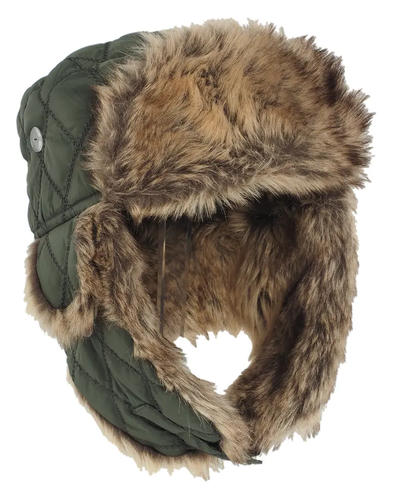 Mil-Tec Gorro de Invierno con Pelo Sintético Verde Oliva - Protección Térmica Militar