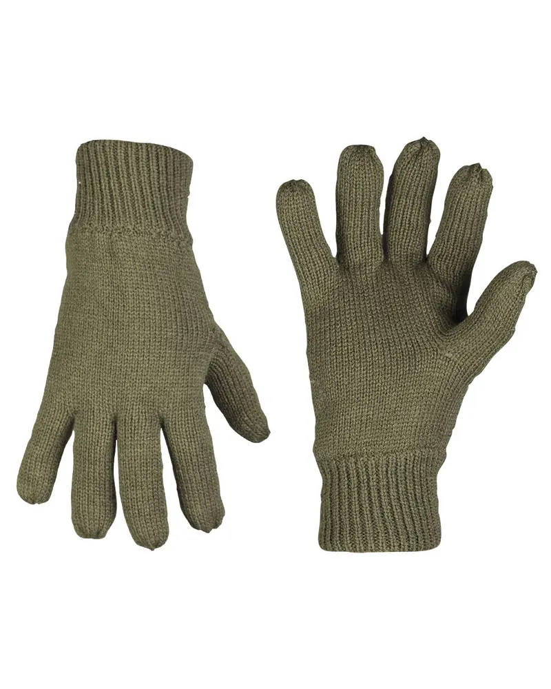 Mil-Tec Guantes Fingerhandschuhe Pan Thinsulate Oliva - Guantes Tácticos con Aislamiento Térmico
