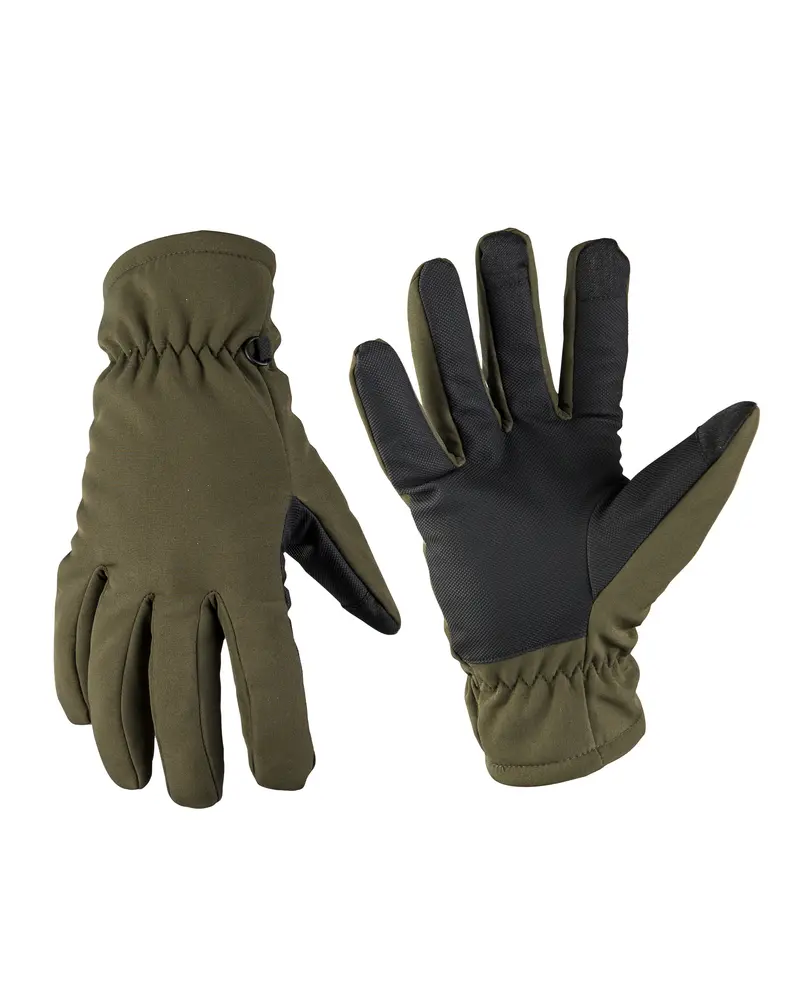 Mil-Tec Guantes Softshell Thinsulate Oliva - Guantes Tácticos Impermeables